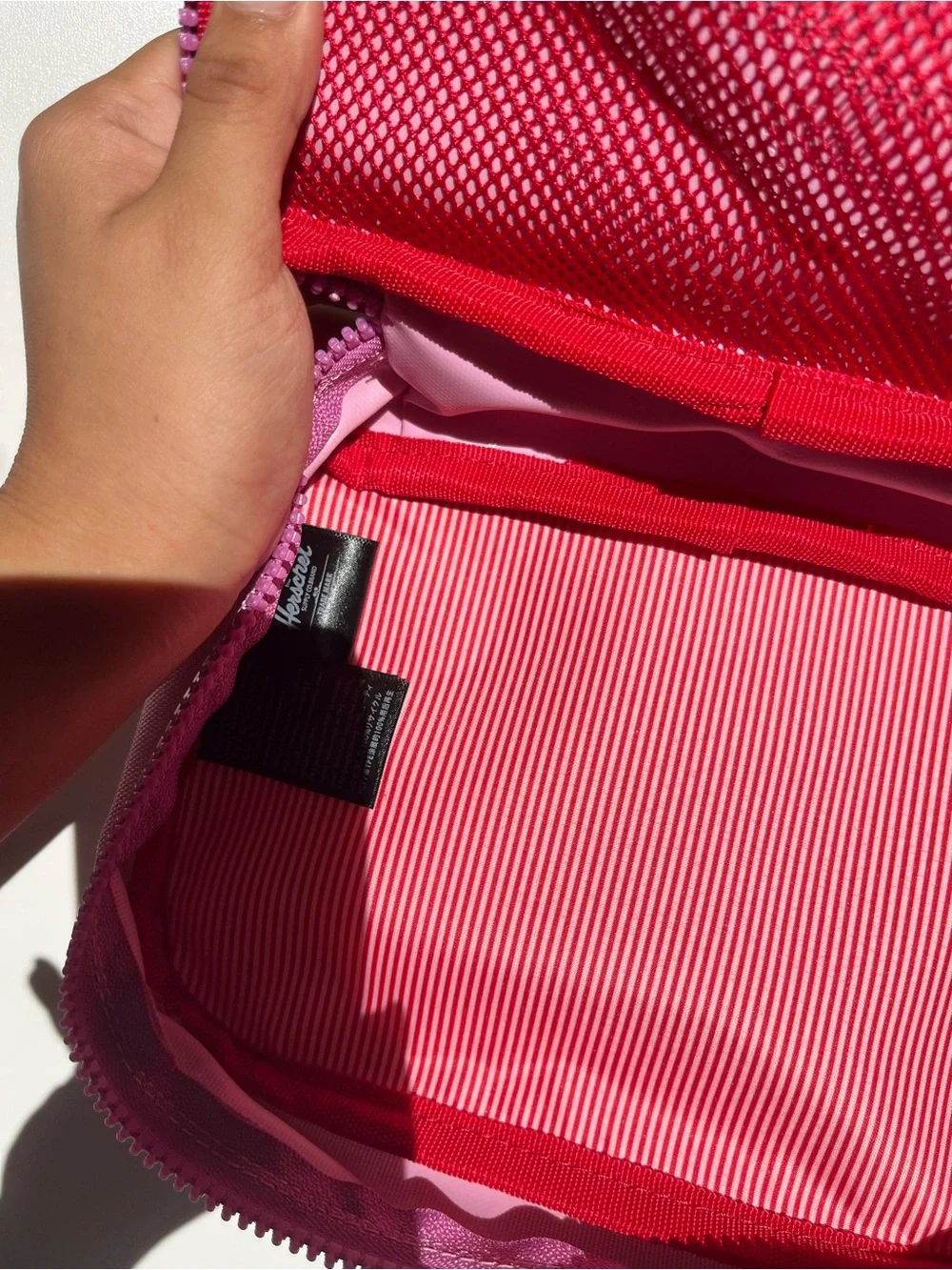 Herschel Supply Company Pink Kids Accessory Case with Magenta Trim